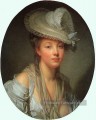 Jeune femme au chapeau blanc portrait Jean Baptiste Greuze